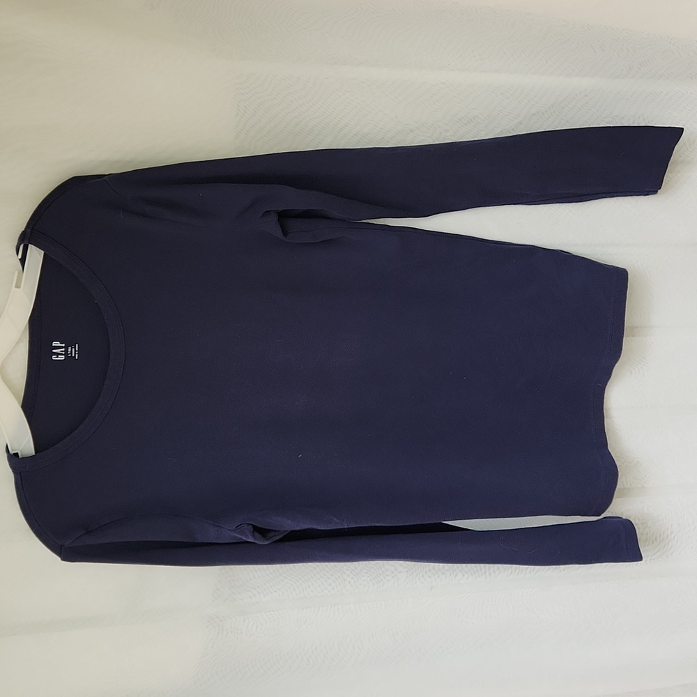 3/$15 Women's Gap Modern T Crew Neck Long Sleeve Navy   L Tall